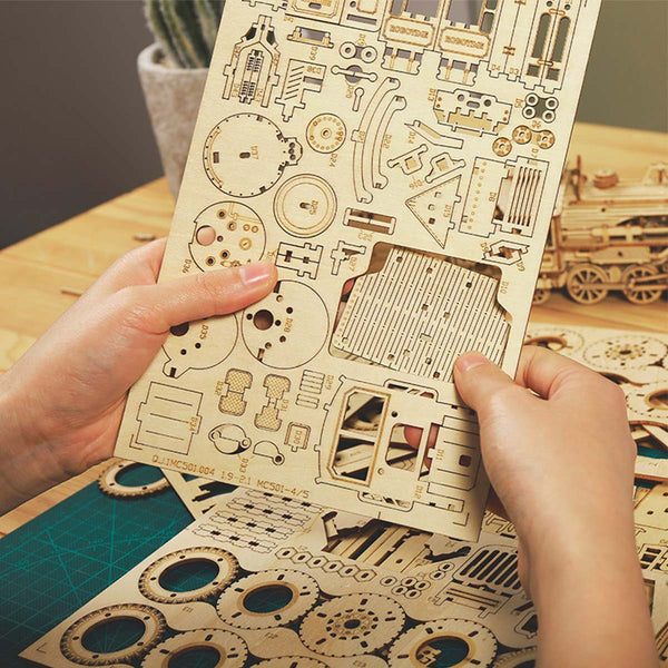 Puzzle en bois 3D Jeep de l'armée ROKR