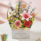 Puzzle 3D Panier de Fleurs en Bois Rowood