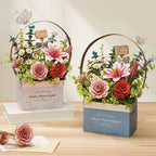 Puzzle 3D Panier de Fleurs en Bois Rowood