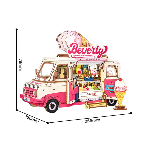 Puzzle en bois 3D Le Camion de Glaces de Beverly de Rolife