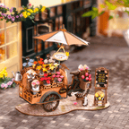 Puzzle en bois 3D Charrette florale Rolife