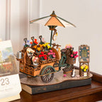 Puzzle en bois 3D Charrette florale Rolife