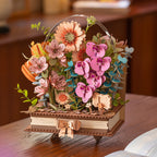 Rowood Puzzle 3D Bouquet de Fleurs en Bois Blooming Book à faire soi-même