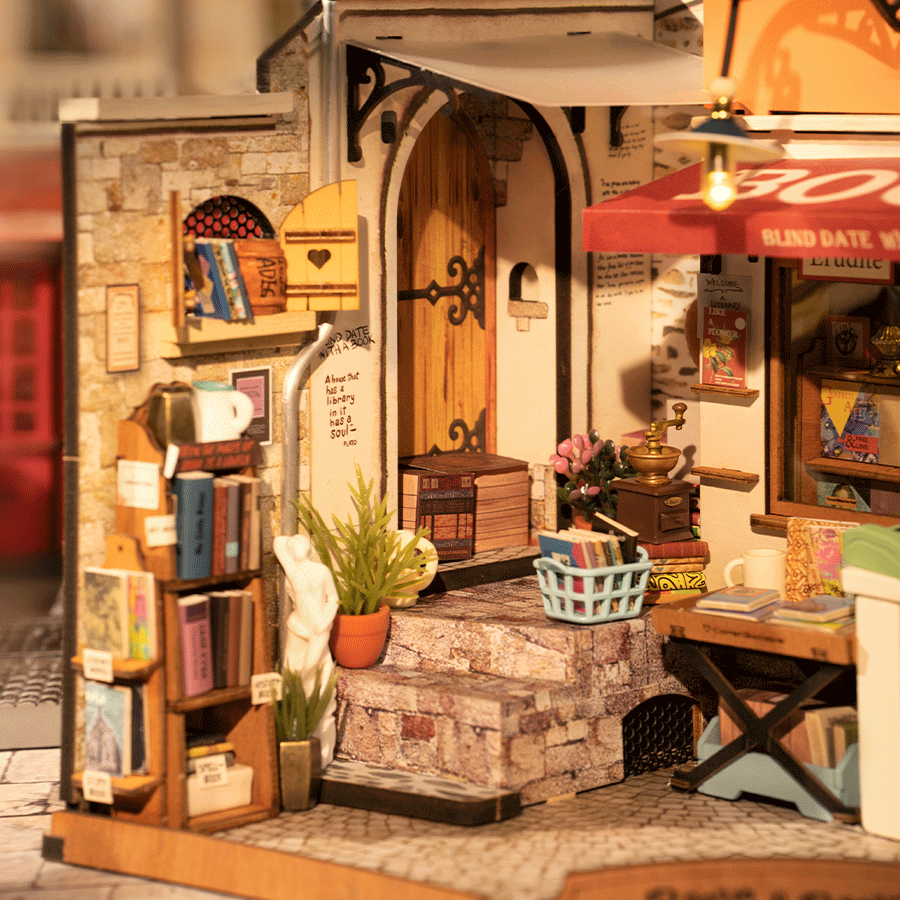 Rolife Coin Librairie Miniature DIY