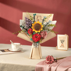 Rowood DIY Bouquet de Fleurs en Bois Puzzle 3D en Bois