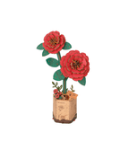Rowood Puzzle 3D en Bois Fleur Camélia Rouge