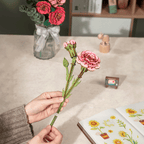 Rowood Fleur en bois, puzzle 3D en bois, œillet rose