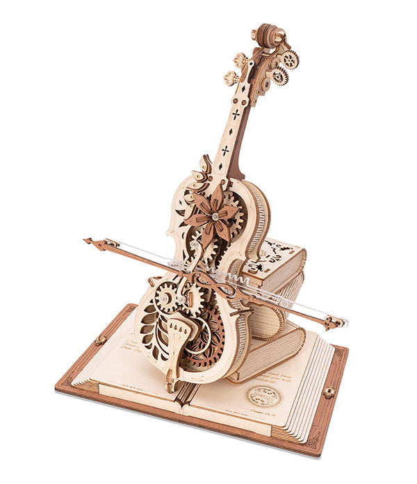 Boîte à Musique Mécanique 3D en Bois ROKR Magic Cello