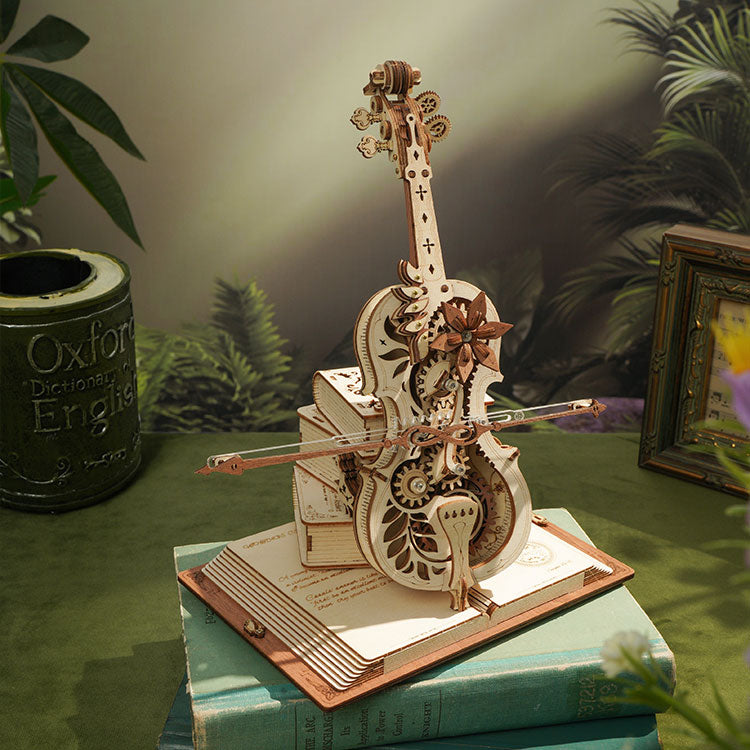 Boîte à Musique Mécanique 3D en Bois ROKR Magic Cello