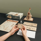Boîte à Musique Mécanique 3D en Bois ROKR Magic Cello