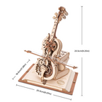 Boîte à Musique Mécanique 3D en Bois ROKR Magic Cello