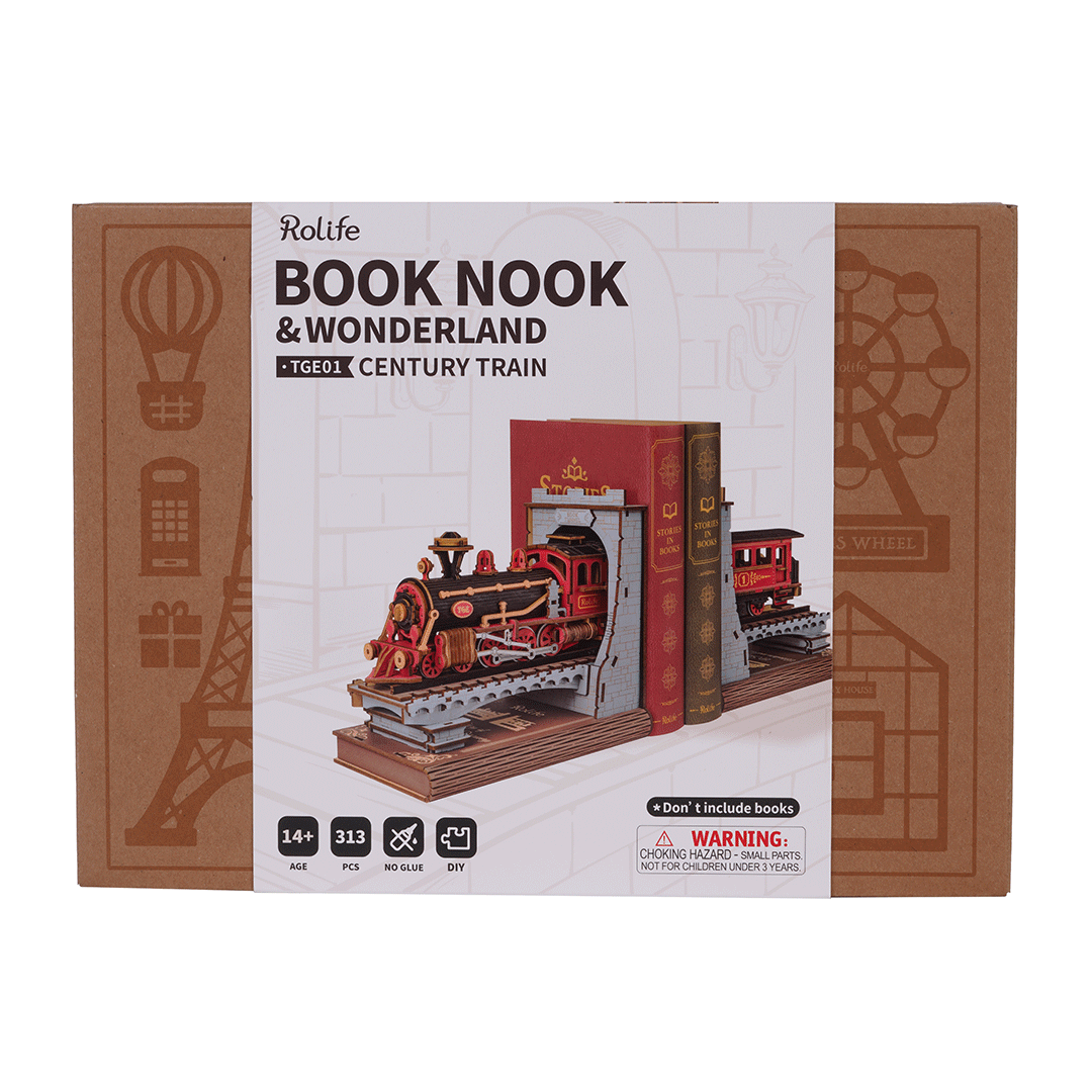 Serre-livres à monter soi-même Rolife Le Train du Siècle
