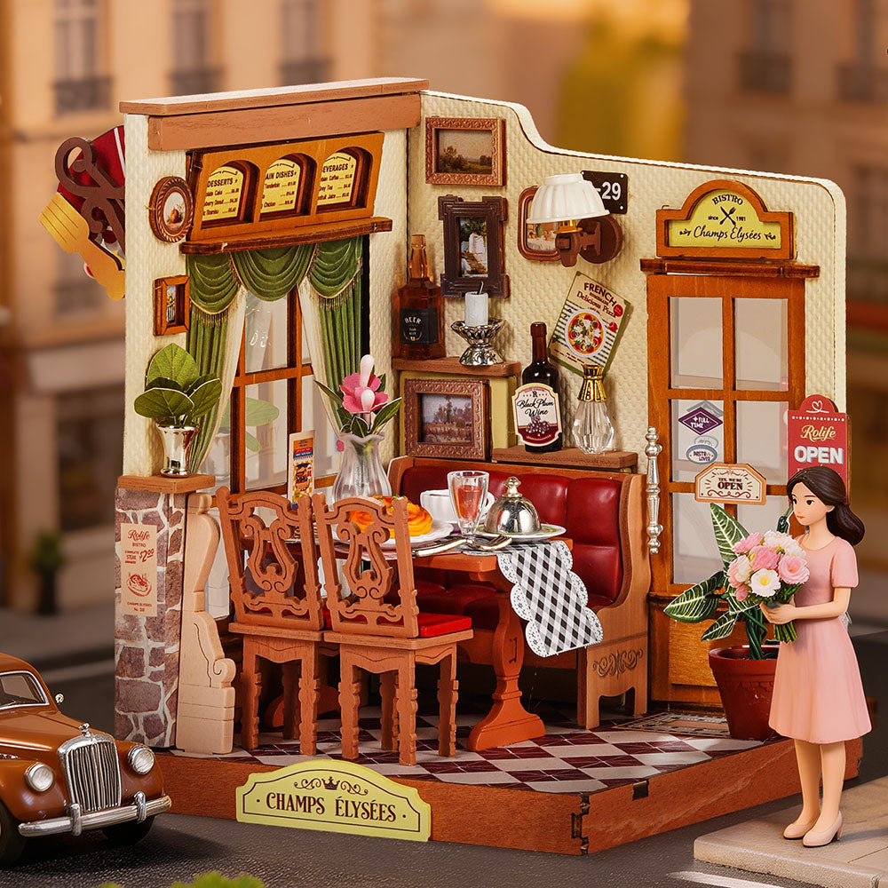 Maison Miniature DIY Bistro des Champs-Élysées Rolife