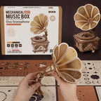 Boîte à musique gramophone ROKR Diva Puzzle 3D en bois