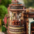 Boîte à musique en bois Casse-tête 3D Usine de café ROKR Dream