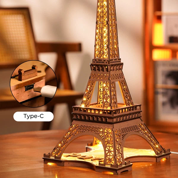 Rolife Tour Eiffel de Nuit Puzzle 3D en Bois
