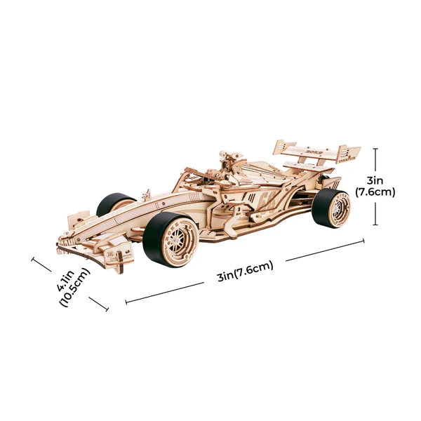 Puzzle 3D en Bois Voiture de Course ROKR