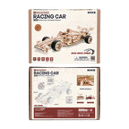 Puzzle 3D en Bois Voiture de Course ROKR