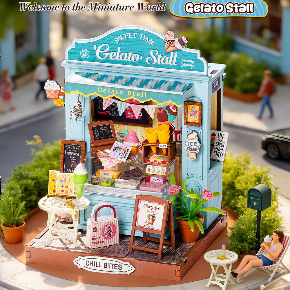 Miniature maison à monter Rolife - Le stand de glaces