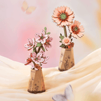 Rowood Puzzle 3D en bois Fleur de Gerber Orange