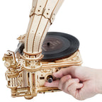 ROKR Gramophone Classique - Puzzle 3D en Bois (Version Électrique)