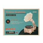 ROKR Gramophone Classique - Puzzle 3D en Bois (Version Électrique)