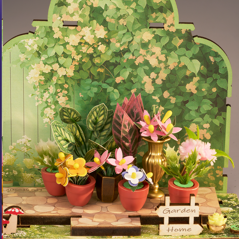 Rolife Green Fountain Garden - Maison miniature DIY