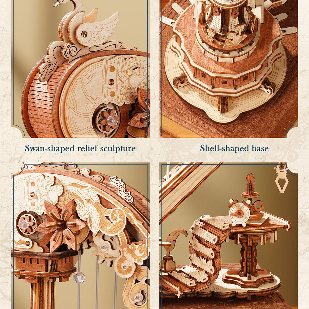 Boîte à musique ROKR Harpe magique Puzzle 3D en bois