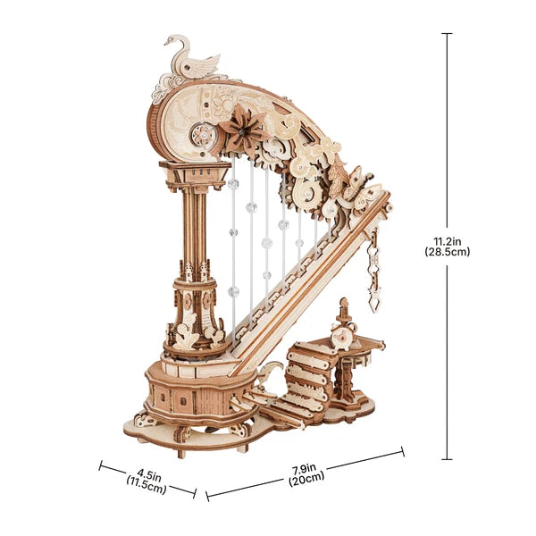 Boîte à musique ROKR Harpe magique Puzzle 3D en bois
