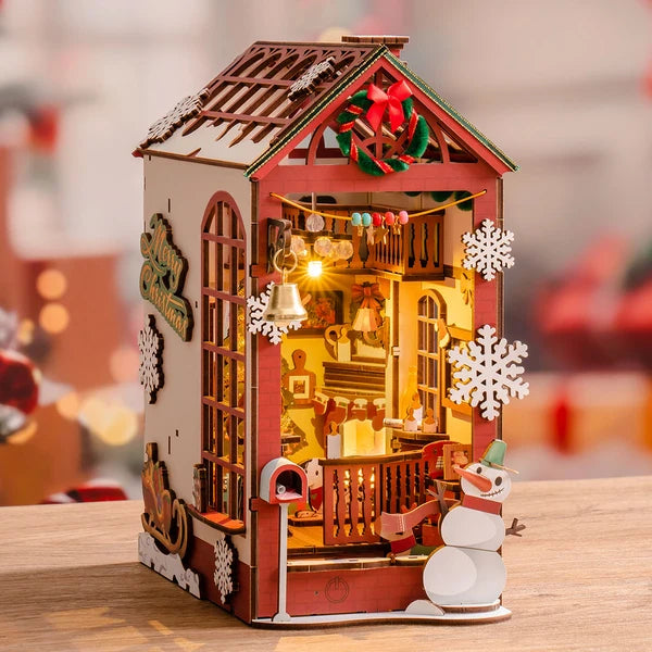 Rolife Boîte à Livre Scène d'Intérieur de Noël