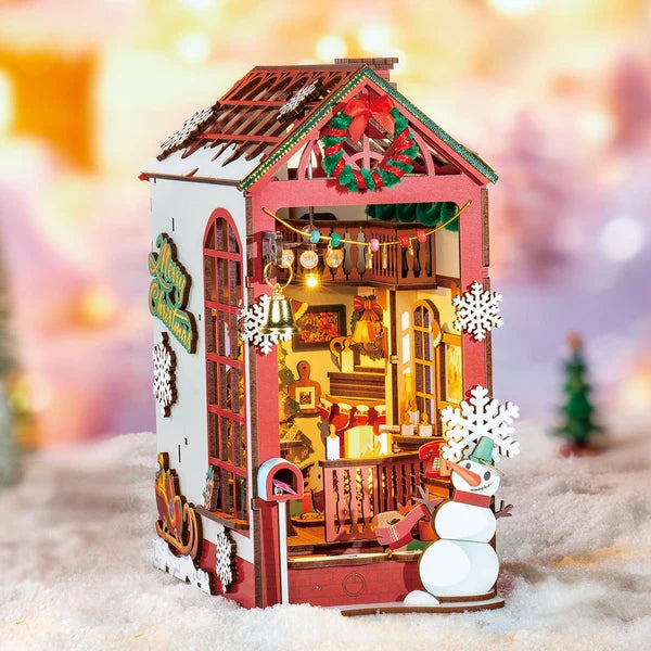 Rolife Boîte à Livre Scène d'Intérieur de Noël