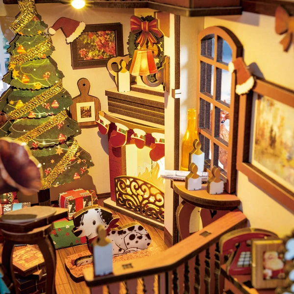Rolife Boîte à Livre Scène d'Intérieur de Noël