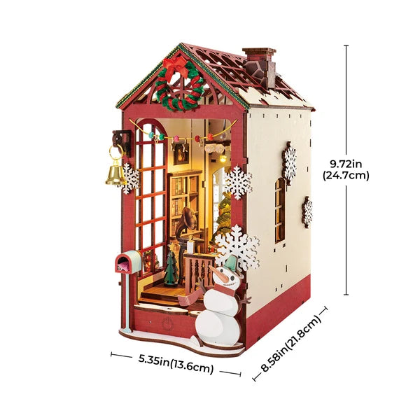 Rolife Boîte à Livre Scène d'Intérieur de Noël