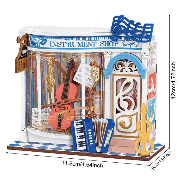 Rolife Melody Instrument Shop Miniature DIY