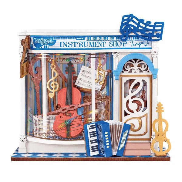 Rolife Melody Instrument Shop Miniature DIY