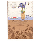 Puzzle en bois 3D Fleur en bois Rowood Iris violet