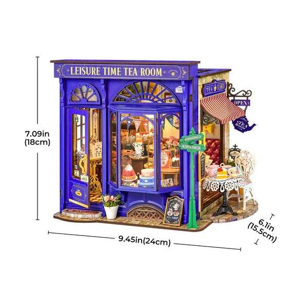 Rolife Salon de thé Temps Libre Maison Miniature à Construire Soi-Même
