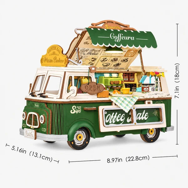 Puzzle en bois 3D Le Camion à Café de Leo Rolife