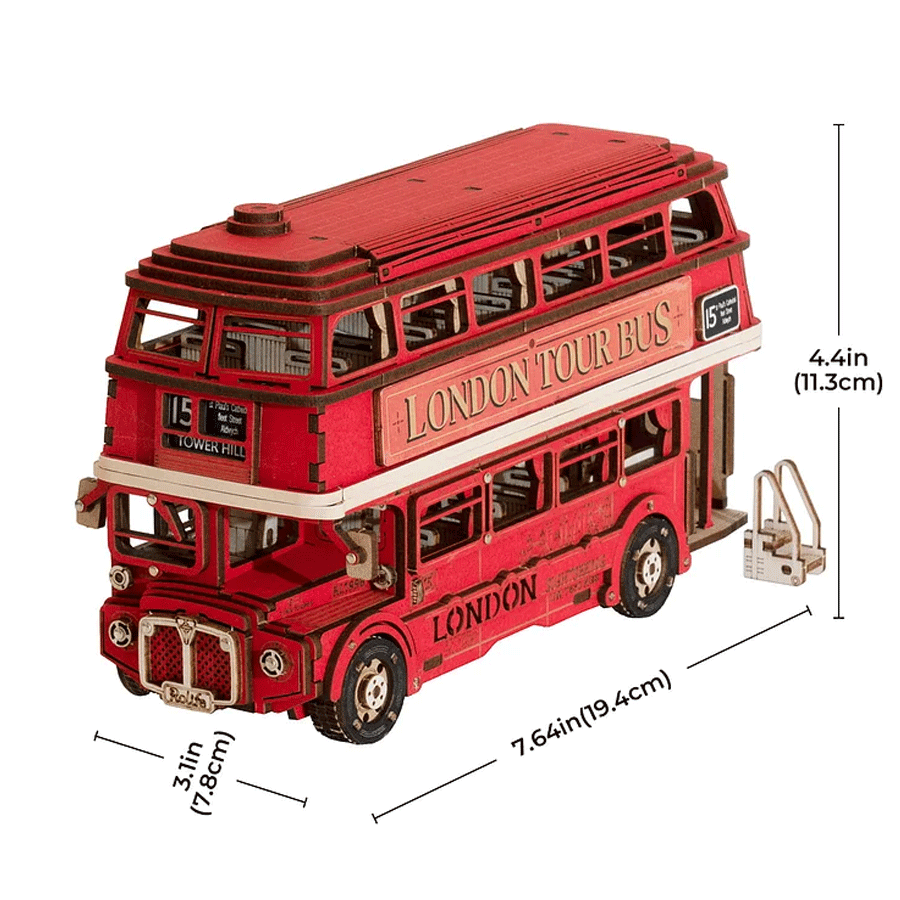Puzzle en bois 3D bus touristique de Londres Rolife