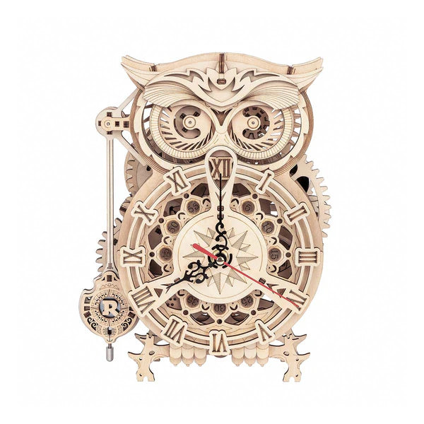 Puzzle mécanique en bois 3D Horloge Hibou ROKR