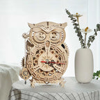 Puzzle mécanique en bois 3D Horloge Hibou ROKR