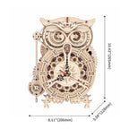 Puzzle mécanique en bois 3D Horloge Hibou ROKR