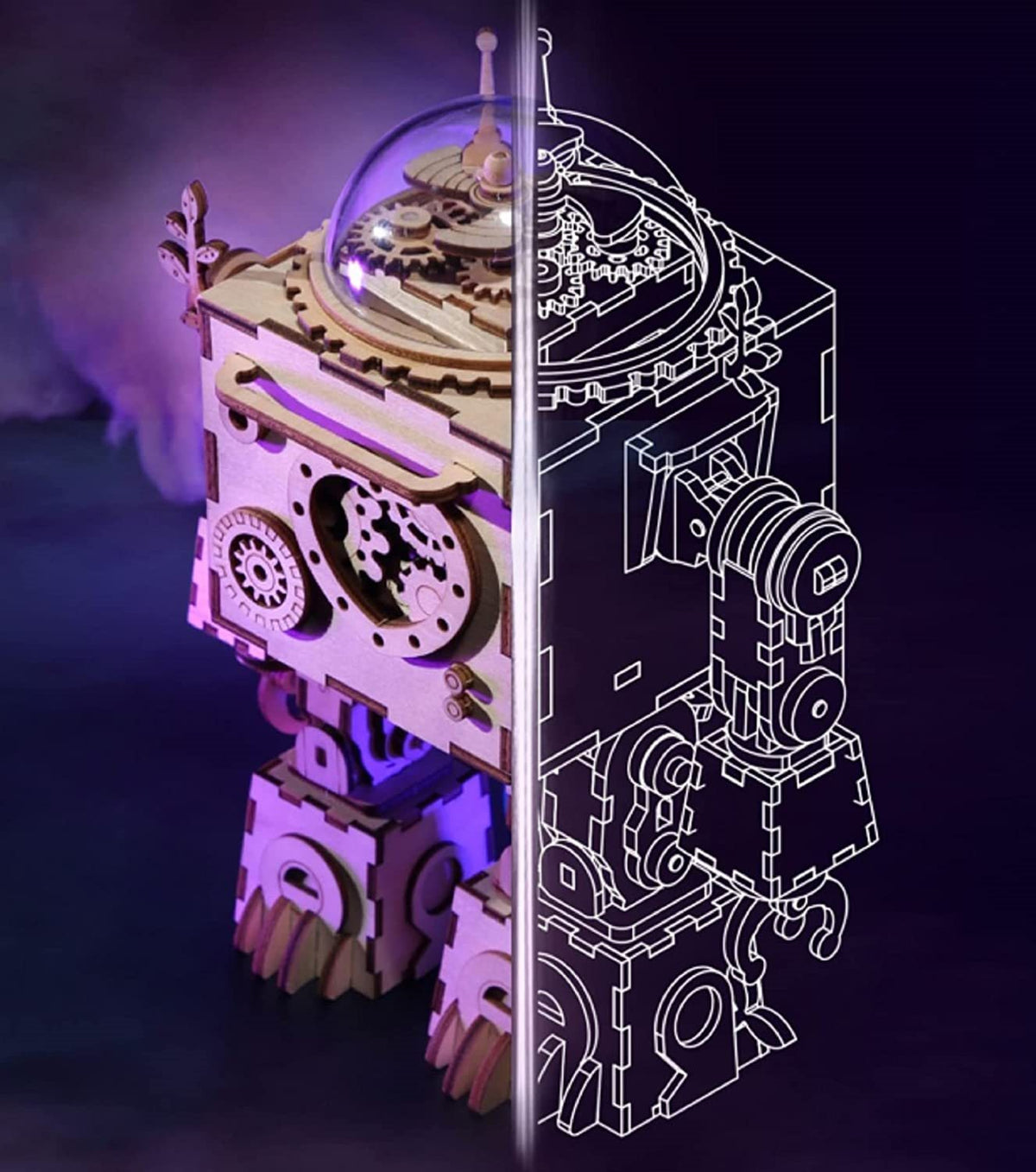 Puzzle en Bois 3D ROKR Robot Orphée