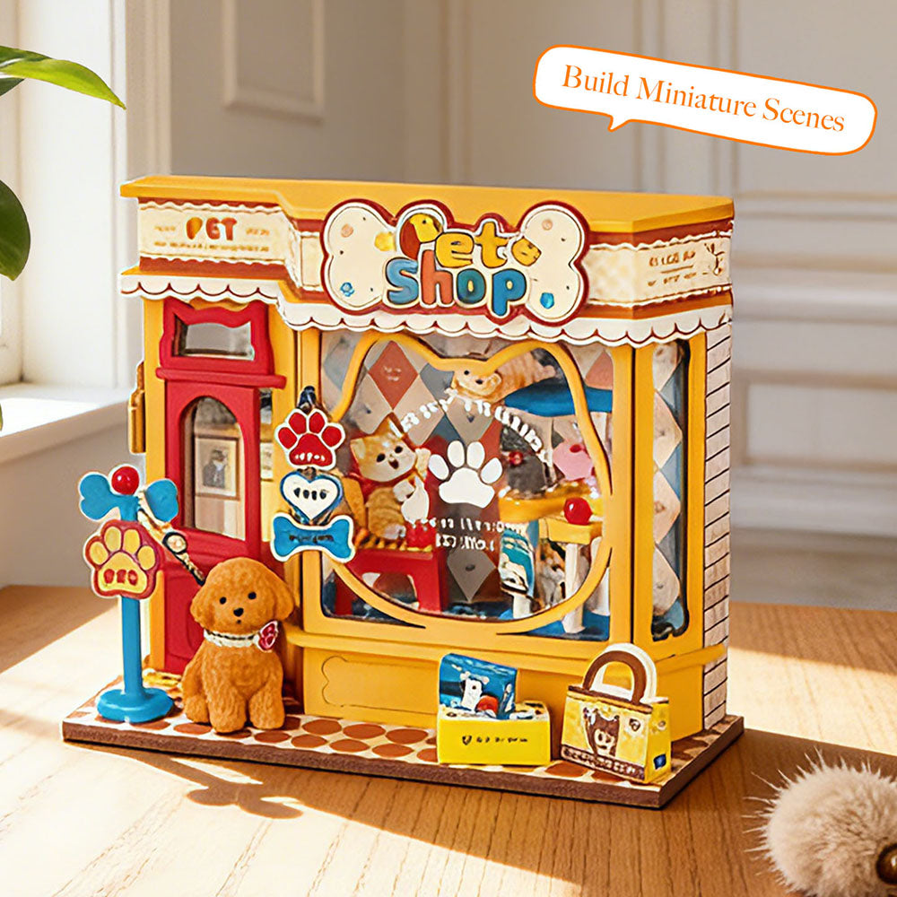 Rolife Magasin d'animaux de compagnie miniature DIY