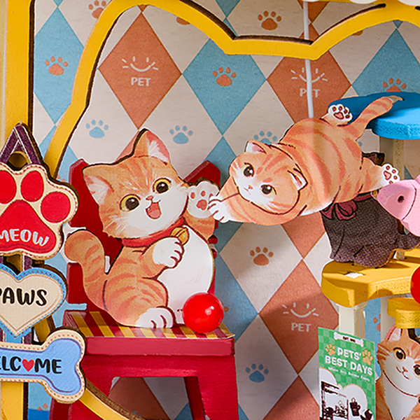 Rolife Magasin d'animaux de compagnie miniature DIY