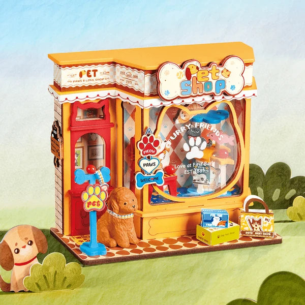 Rolife Magasin d'animaux de compagnie miniature DIY
