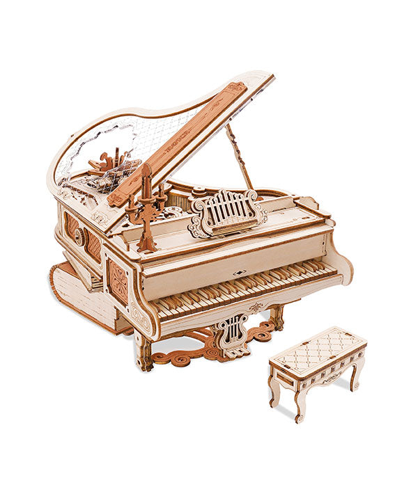 Boîte à Musique Mécanique ROKR Piano Magique Puzzle 3D en Bois