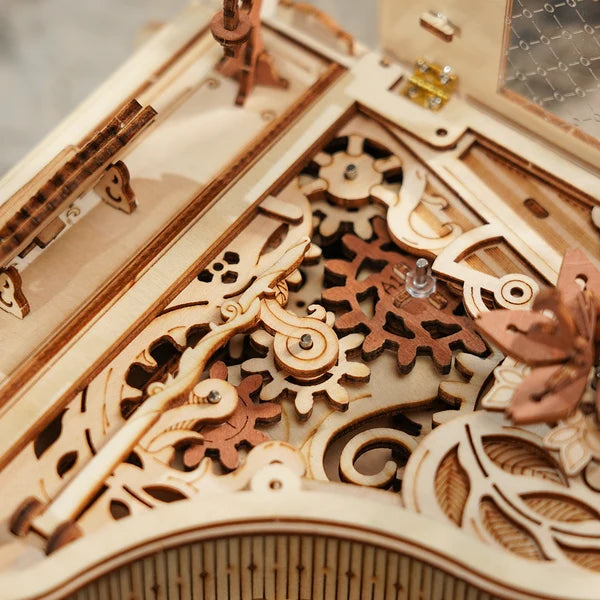 Boîte à Musique Mécanique ROKR Piano Magique Puzzle 3D en Bois