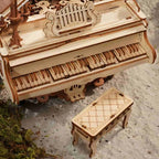 Boîte à Musique Mécanique ROKR Piano Magique Puzzle 3D en Bois