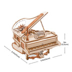 Boîte à Musique Mécanique ROKR Piano Magique Puzzle 3D en Bois